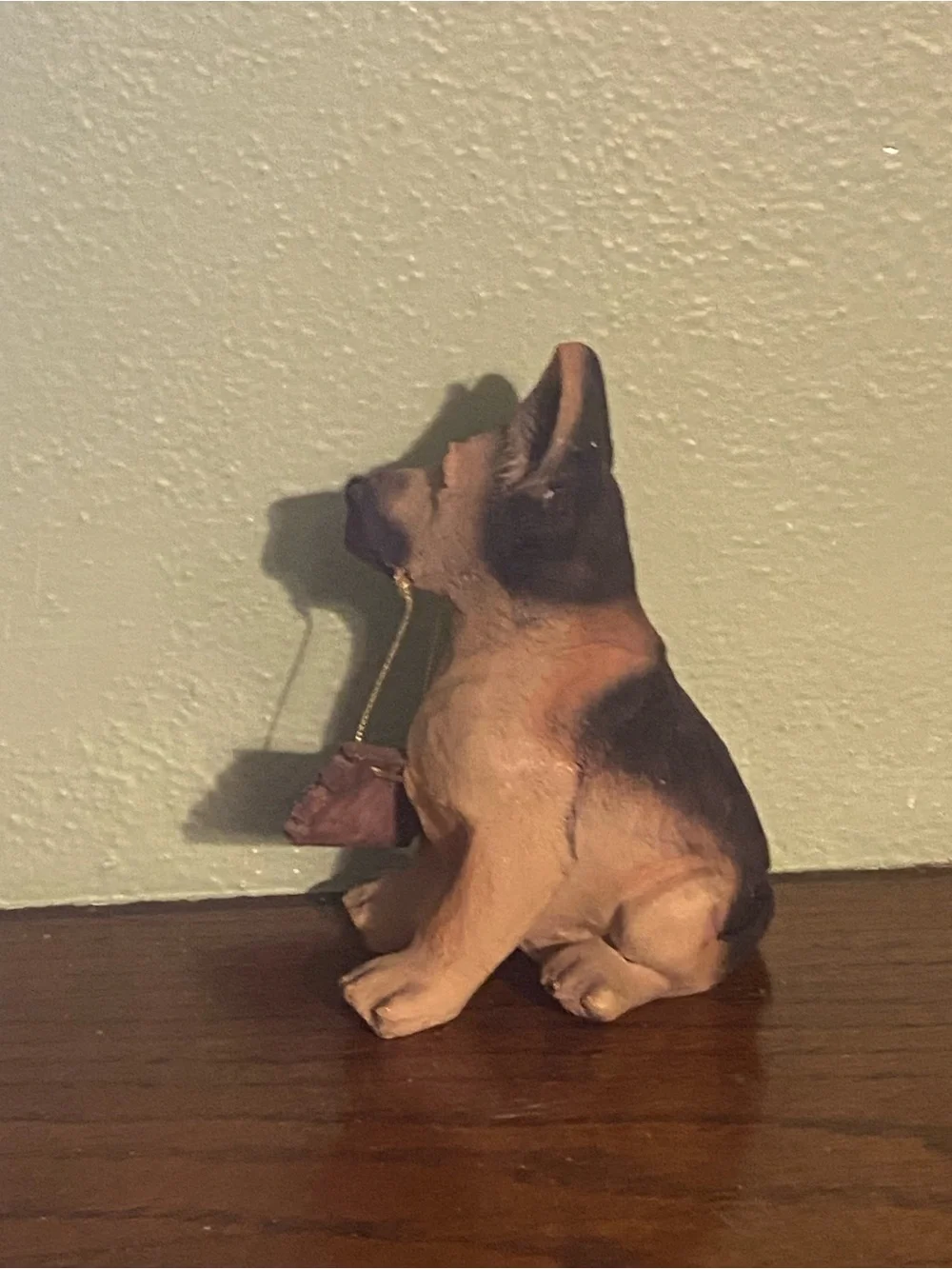 Welcome German Shepherd Dog Statue - Brown Welcome Sign